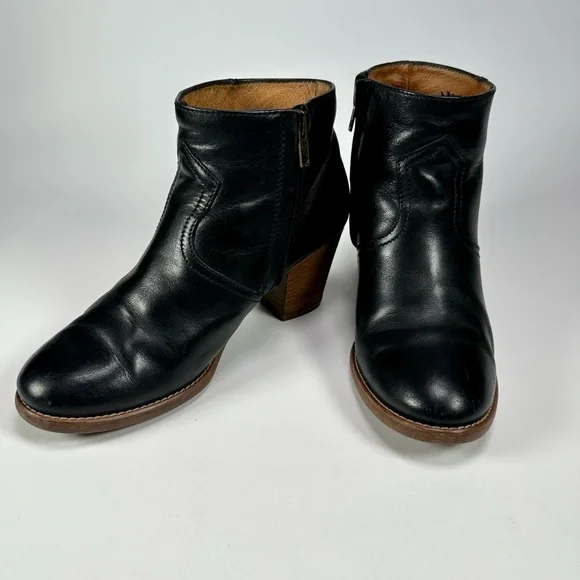 Madewell Women’s 1937 Winston Black Ankle Leather Boots Size 7 - Picture 2 of 11